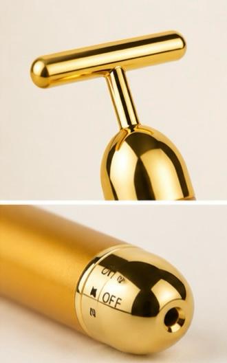 24K Gold Energy Beauty Bar Electric Facial Massage Roller