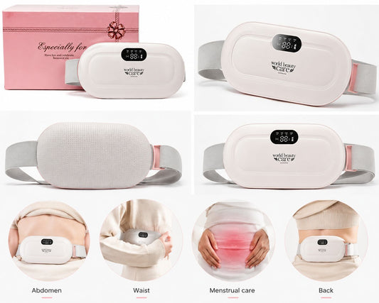 Portable Period Cramp Relief Massager, Heating Pad Belt